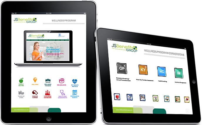 screen shot of online wellness programs