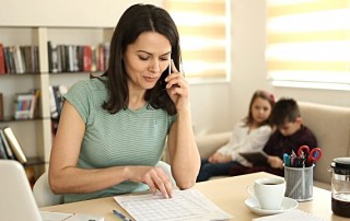 Employee working from home