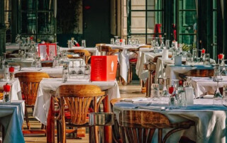 Inside a small business restaurant space