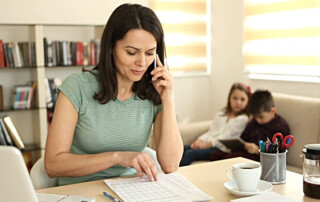 Employee working from home