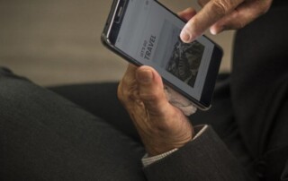 Using phone at work.