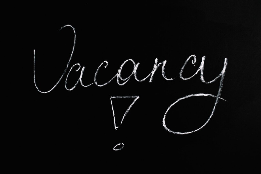 Vacancy Written on a Blackboard