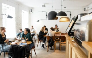 Employees Sitting in a Café