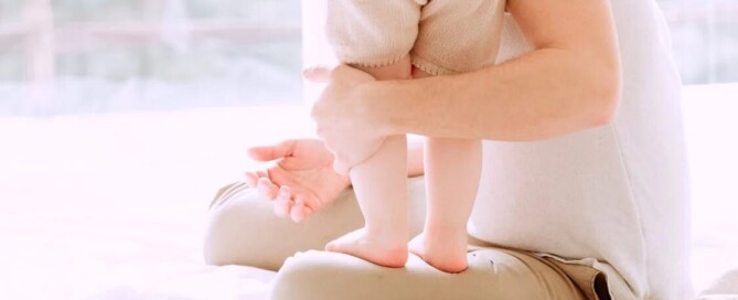 A parent enjoying paid parental leave