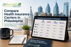JS Benefits Group image comparing health insurance carriers for Philadelphia employers.