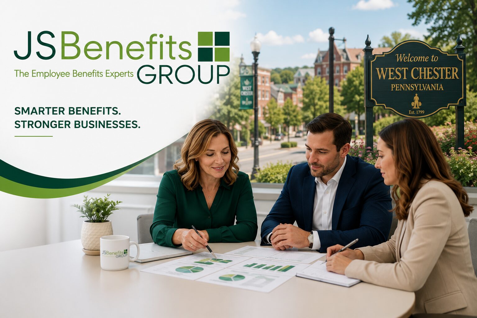 JS Benefits Group helping West Chester, PA employers lower employee health insurance costs through strategic employee benefits consulting.