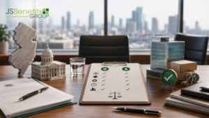 New Jersey benefits planning desk comparing state and private plan options